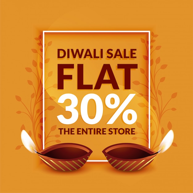 Stylish diwali discount and sale banner\
template design