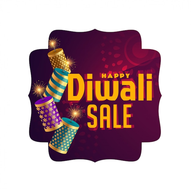 Stylish diwali sale celebration banner Free Vector