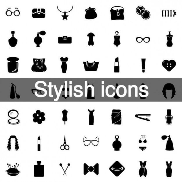 Download Stylish and fashion icons Vector | Free Download