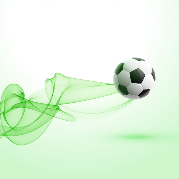 Stylish football tournament background with\
green wave