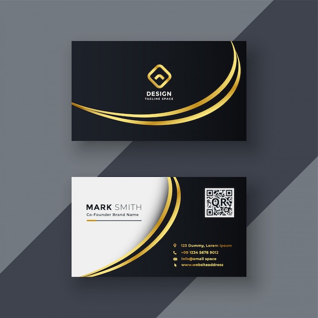 Stylish golden creative business card\
design