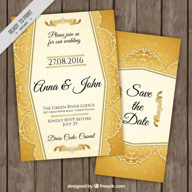 stylish golden wedding invitations_23 2147563991