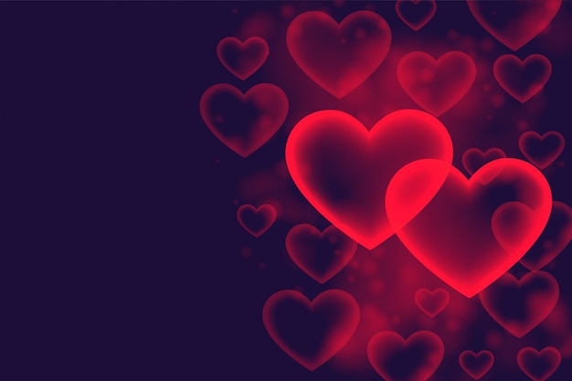 Free Vector | Stylish hearts bubble romantic love background