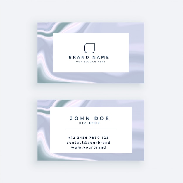 Stylish marble texture business card\
design