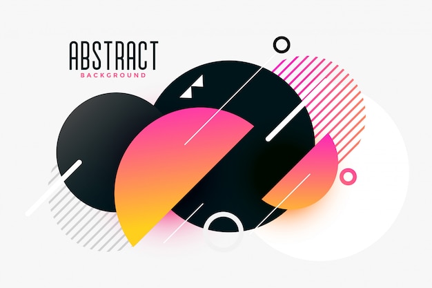 Stylish memphis background made with circles Free Vector
