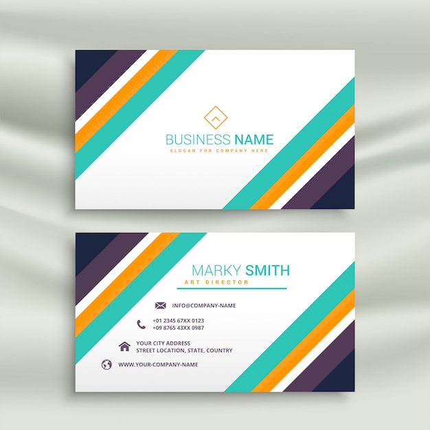 Stylish modern line business card design