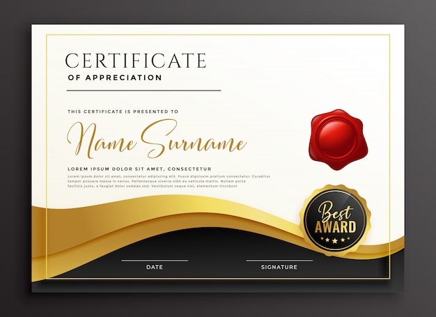 Stylish multipurpose diploma certificate template Free Vector