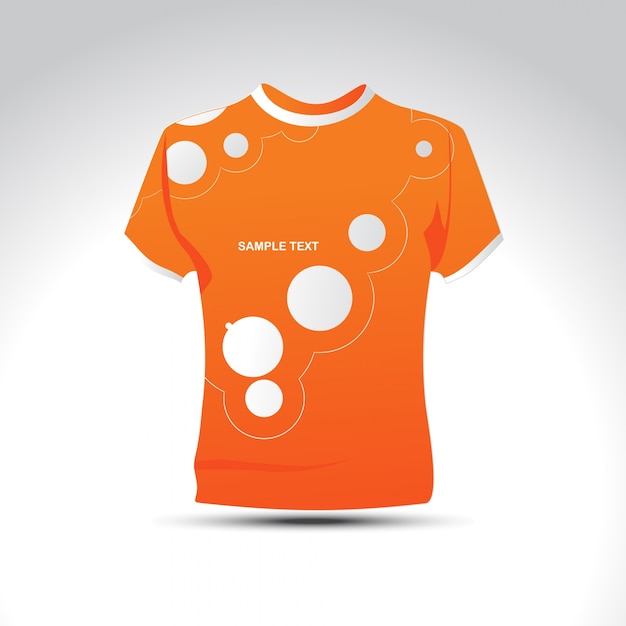 Download Free Vector | Stylish orange color t-shirt design