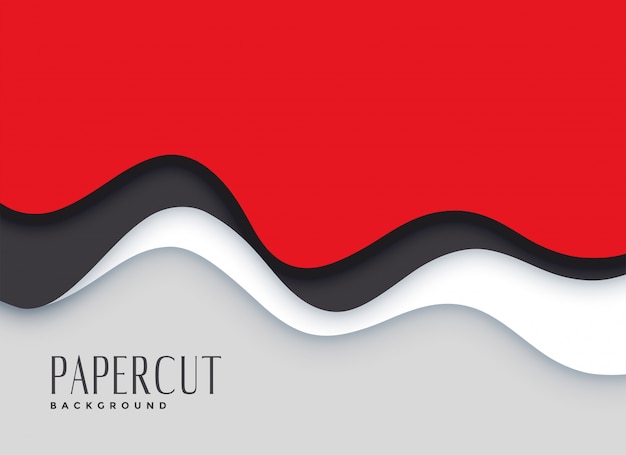 Stylish red papercut layers background Free Vector