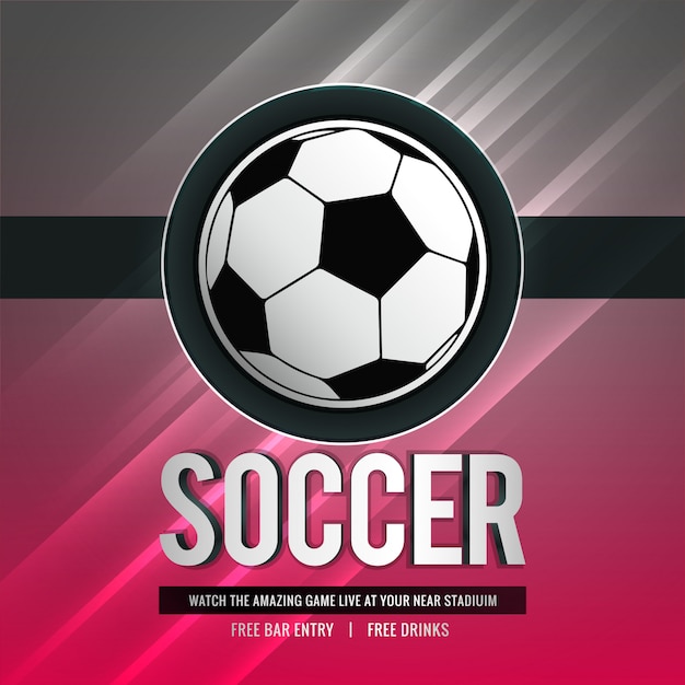 Stylish shiny soccer tournament sports\
background