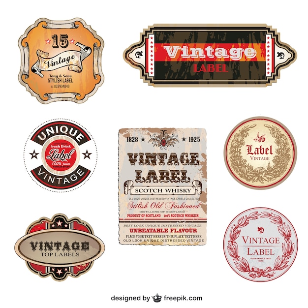 vintage labels illustrator free download