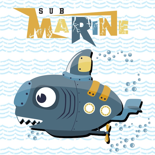 Premium Vector | Submarine cartoon