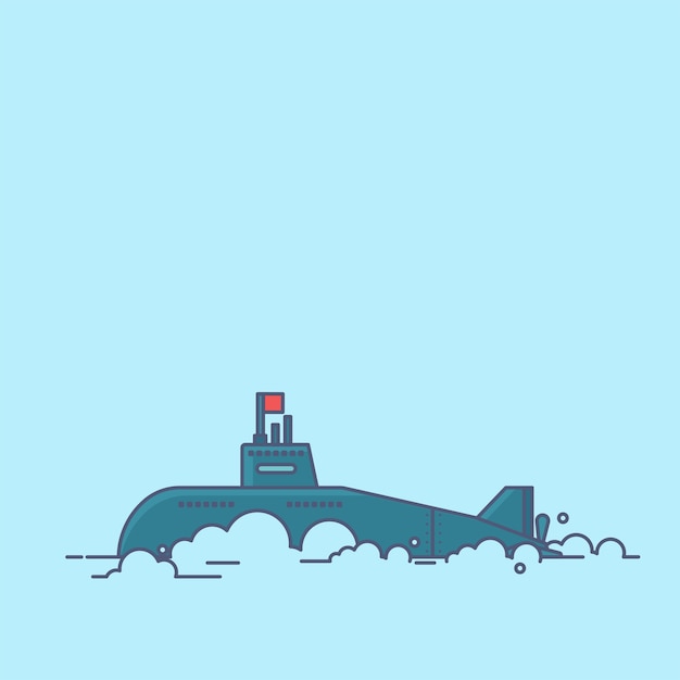 Premium Vector | Submarine vector vector illustration