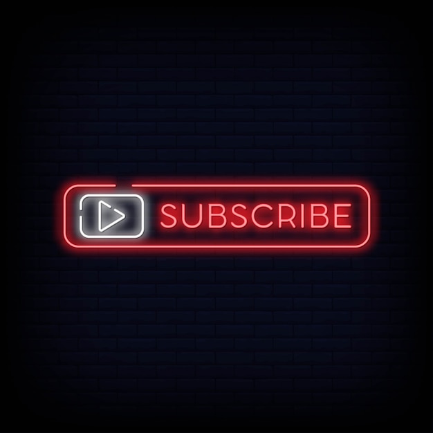 Download Free Subscribe Button Neon Signboard For Youtubers Premium Vector Use our free logo maker to create a logo and build your brand. Put your logo on business cards, promotional products, or your website for brand visibility.