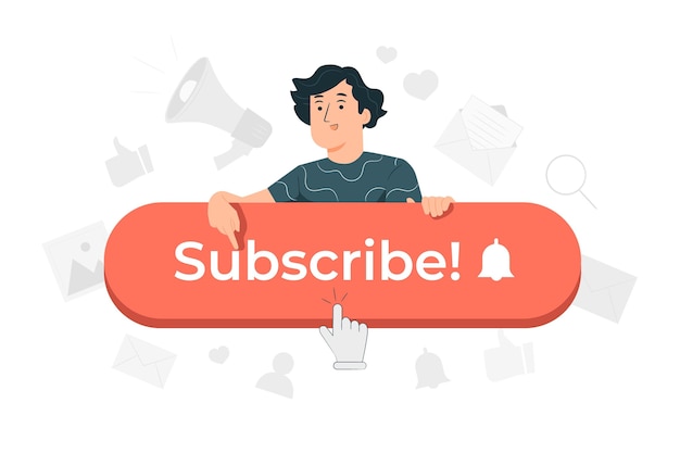 Subscriber concept illustration Free Vector