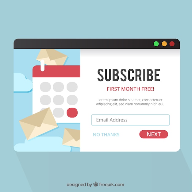 Subscription Page Template