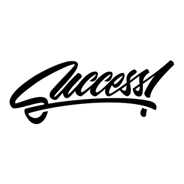 Premium Vector | Success lettering text