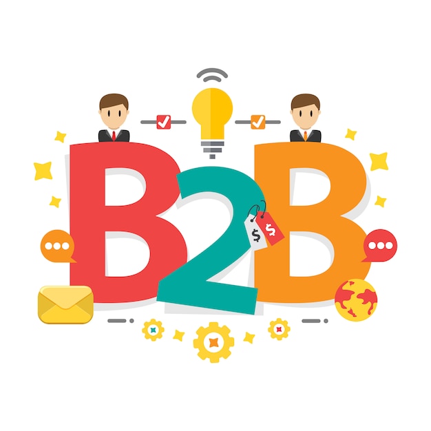 Successful B2b Marketing Strategy Background | Premium Vector