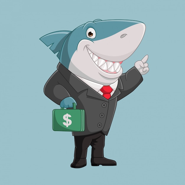 Premium Vector | Successful business shark