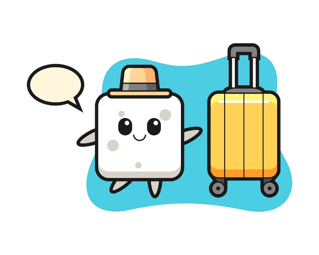 Download Free Sugar Cube Cartoon Illustration With Luggage On Vacation Cute Use our free logo maker to create a logo and build your brand. Put your logo on business cards, promotional products, or your website for brand visibility.