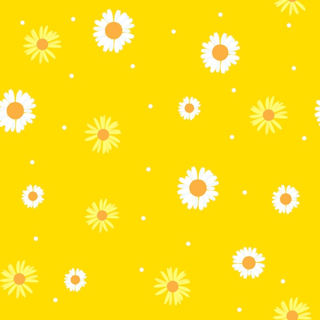 Premium Vector | Summer abstract seamless pattern background with flowers.