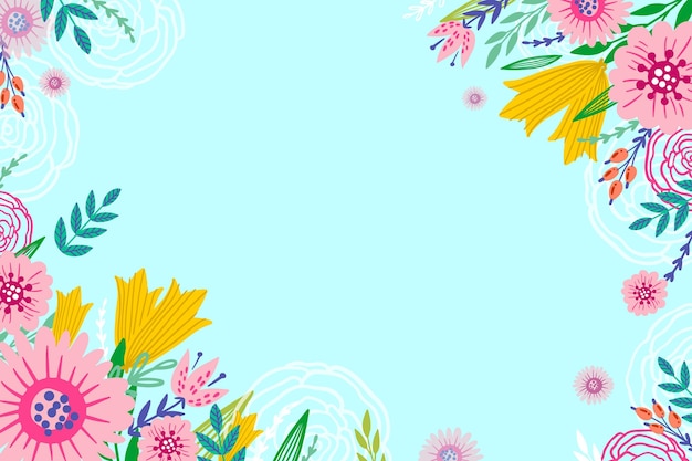 Summer background with flowers | Free Vector