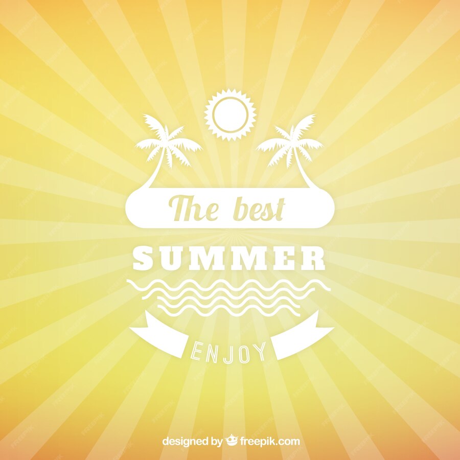Free Vector | Summer background with suburst