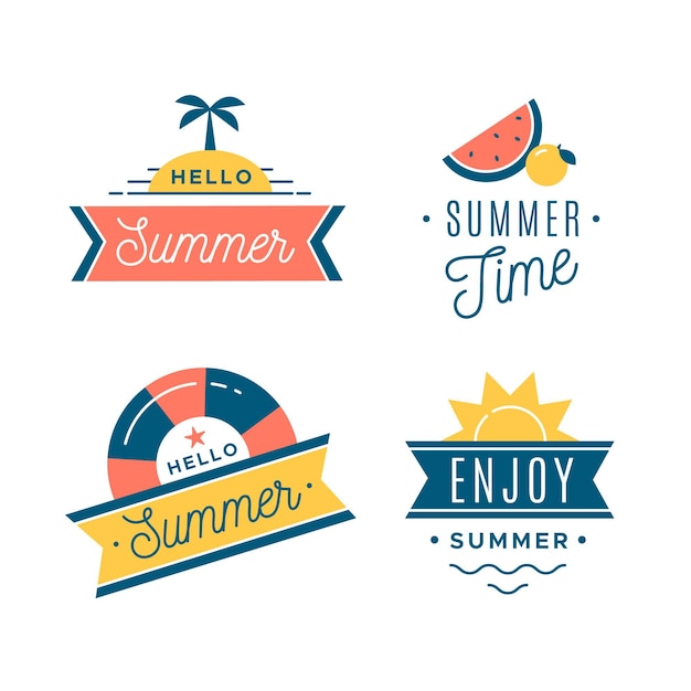 Download Summer badges set | Free Vector