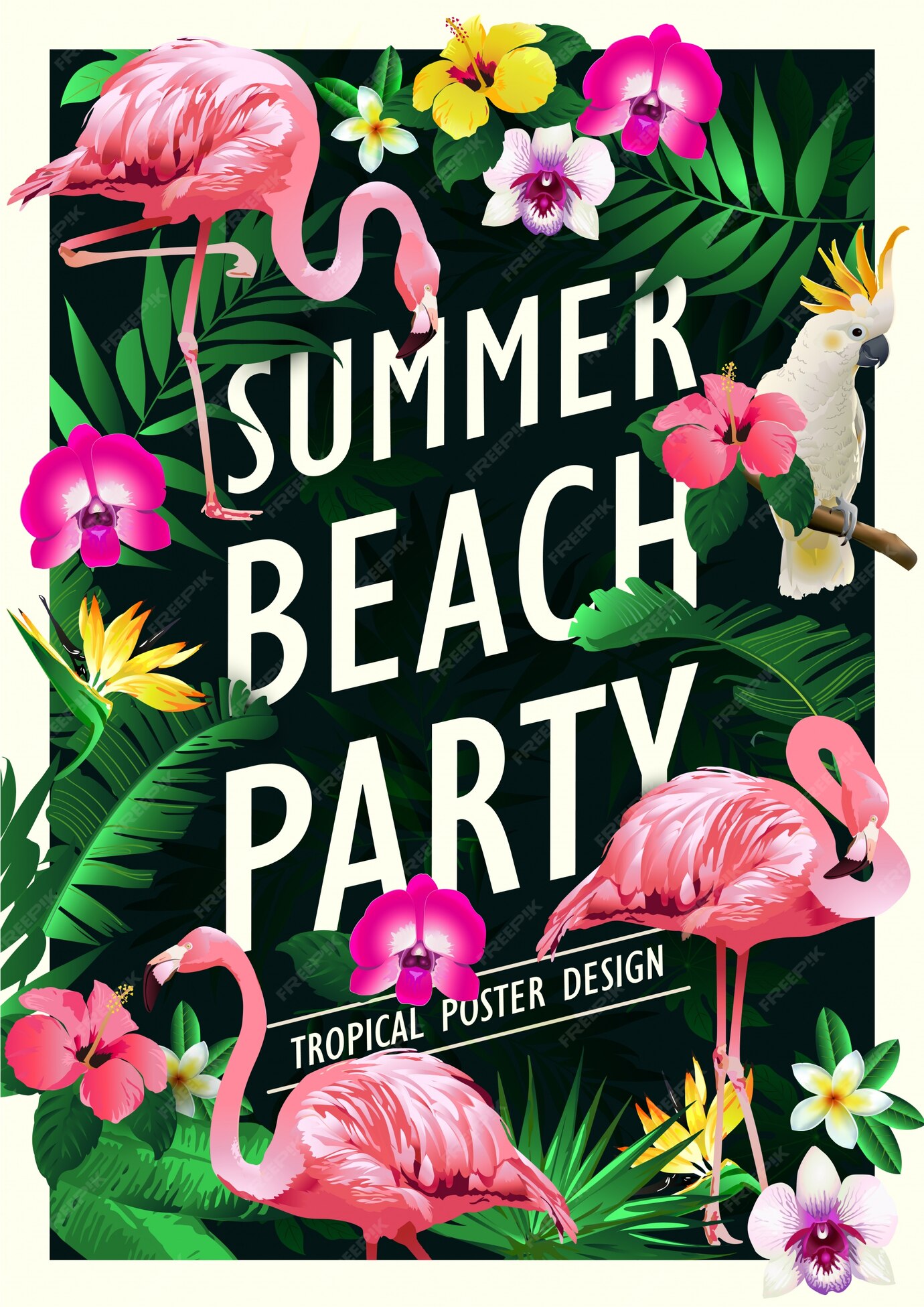 Premium Vector Summer Beach Party Poster