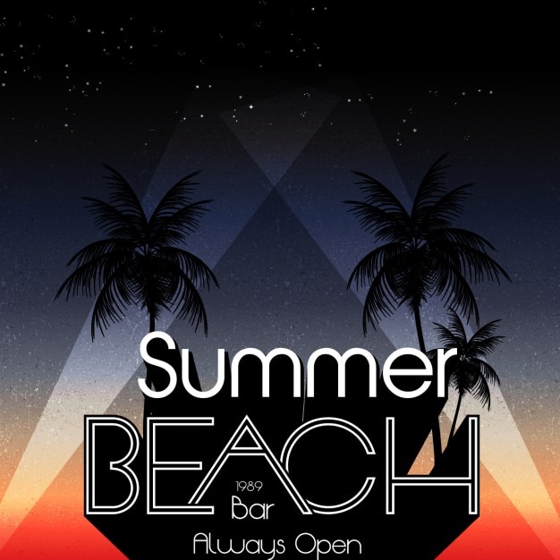 Summer beach party poster