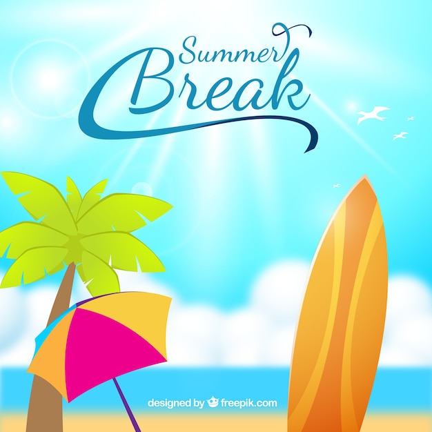 Download Free Vector | Summer break background