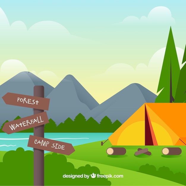 17++ Summer Camping Background
