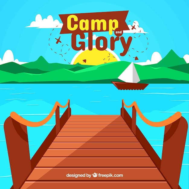 Download Summer camp background | Free Vector