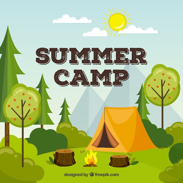 Download Summer camp background | Free Vector