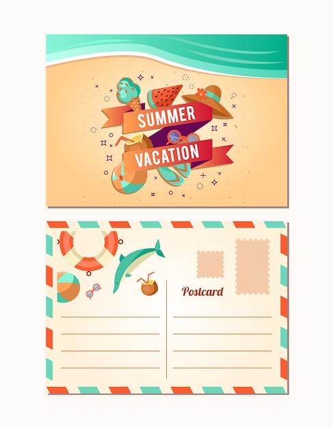 Download Premium Vector | Summer card design