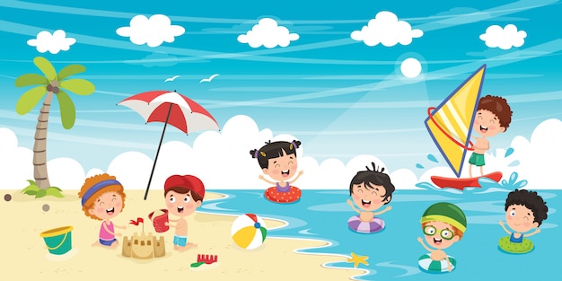 Premium Vector Summer Children