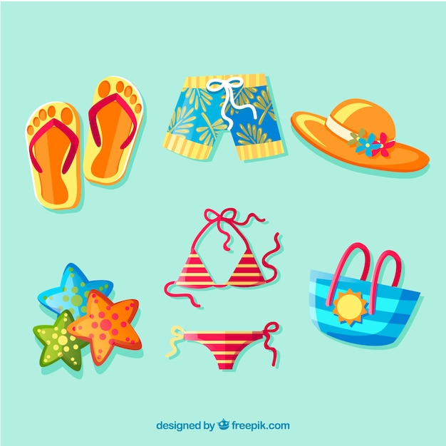 Download Free Vector | Summer clothes collection