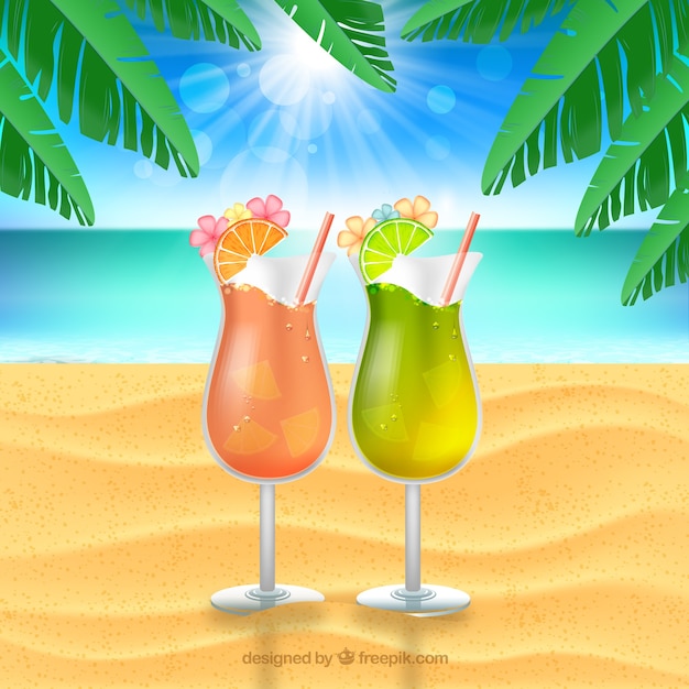 Download Free Vector | Summer cocktails