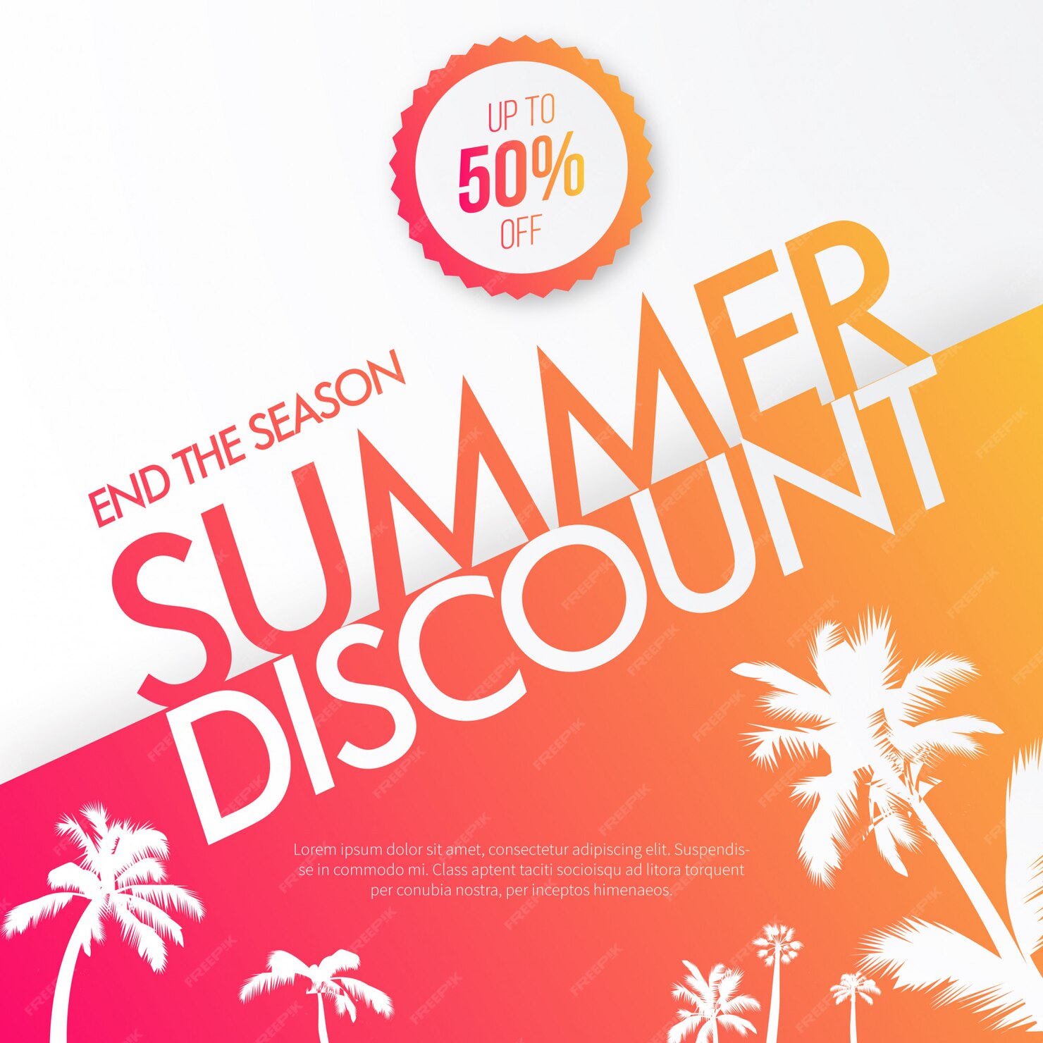 Free Vector | Summer discount background