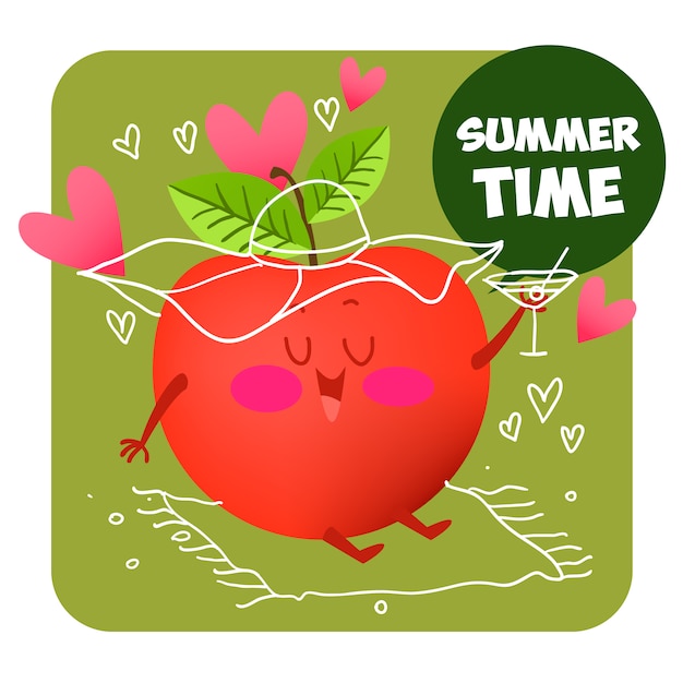 Summer fruit background design