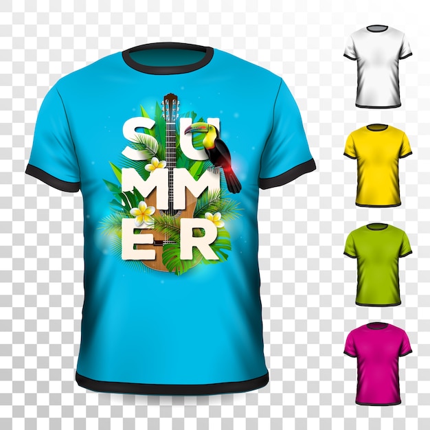 Download Summer holiday t-shirt design Vector | Premium Download