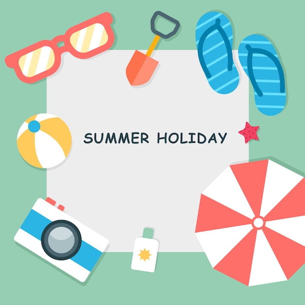 Premium Vector | Summer holiday template background