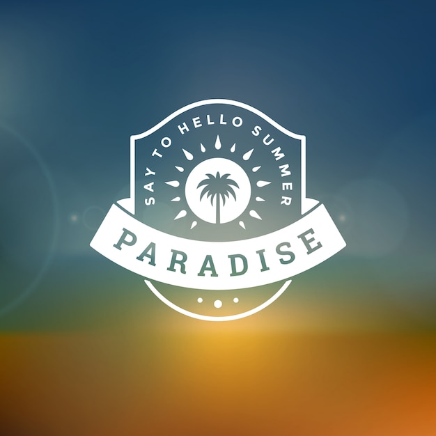 Premium Vector | Summer holidays badge typography design