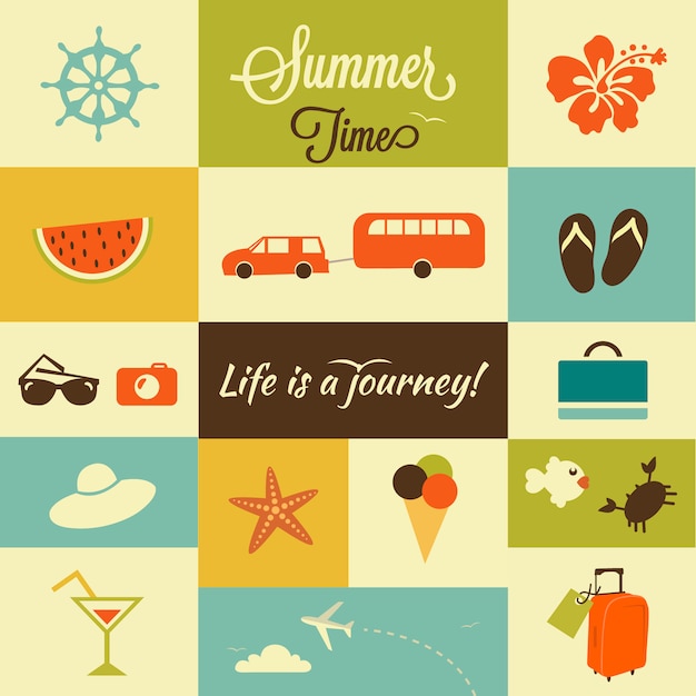 Free Vector | Summer illustrations collection