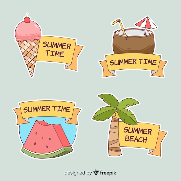 Summer label collection | Free Vector