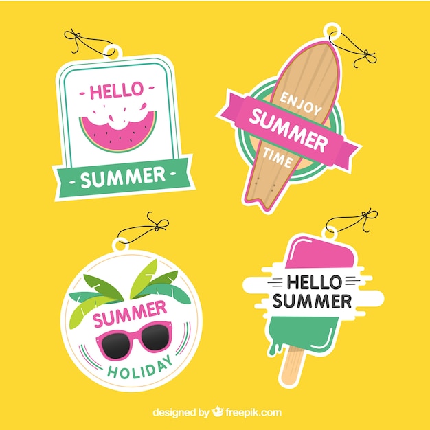 free-vector-summer-labels-collection-in-flat-style