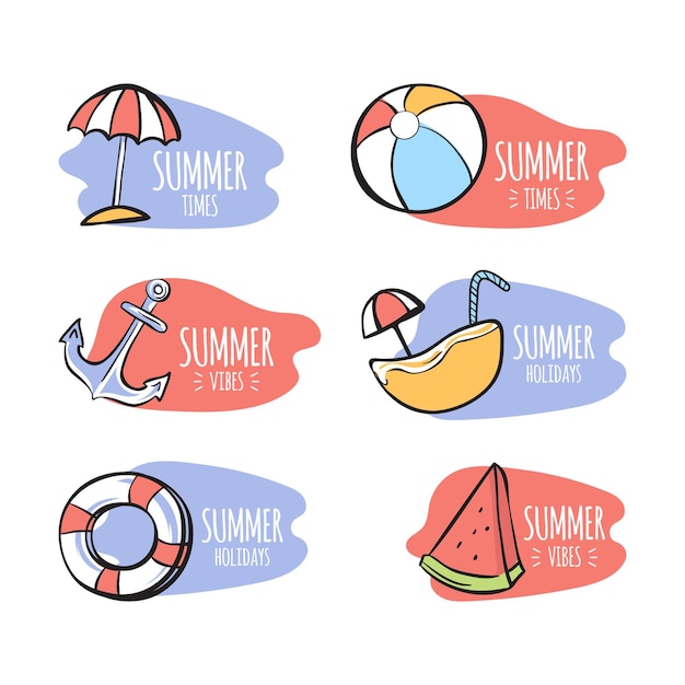 free-vector-summer-labels-template-theme