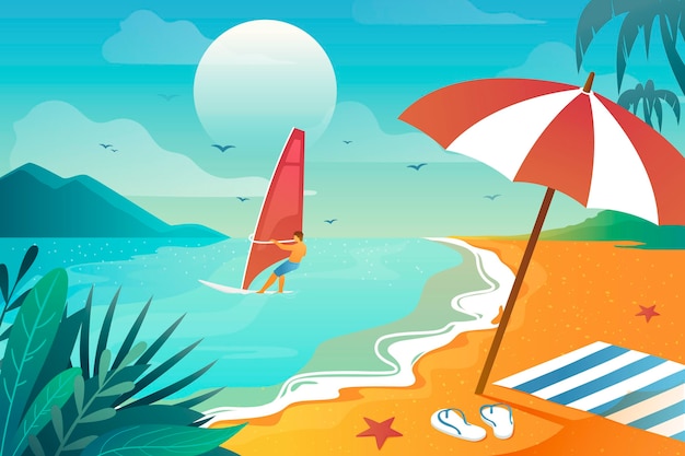 Download Free Summer Landscape Wallpaper For Zoom Free Vector Use our free logo maker to create a logo and build your brand. Put your logo on business cards, promotional products, or your website for brand visibility.