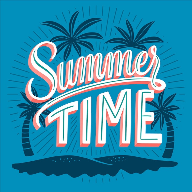 Free Vector | Summer lettering concept