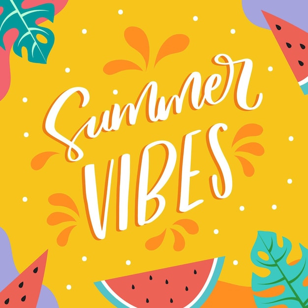 Free Vector | Summer lettering style